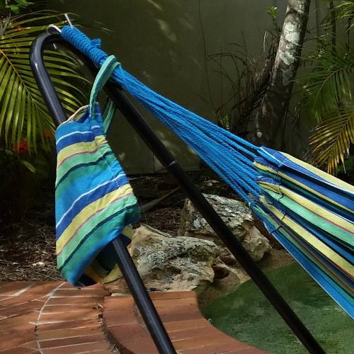 Large Blue and Yellow Multi-Coloured Canvas Hammock Carry Bag