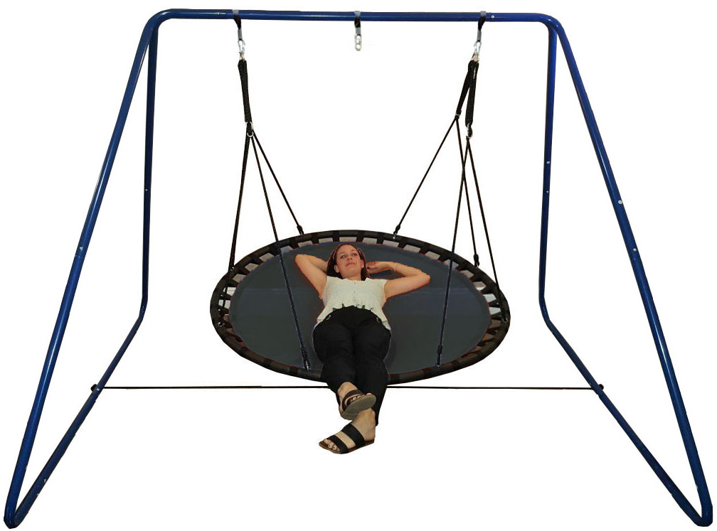 150cm Black Mat Nest Swing with Swing Set Stand
