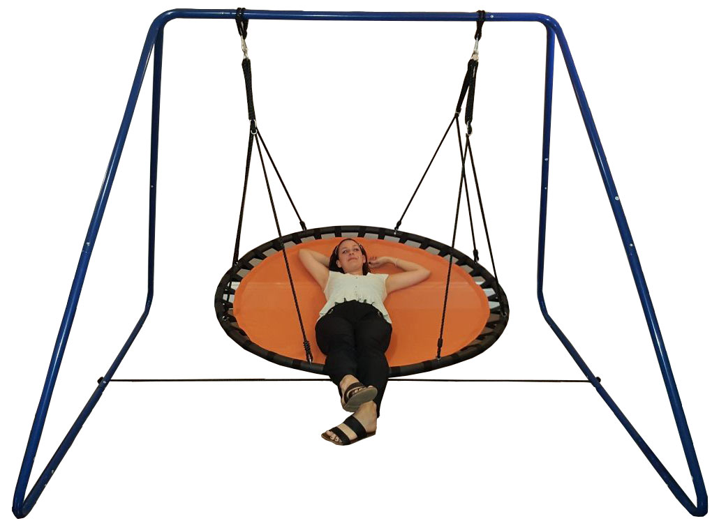 150cm Orange Mat Nest Swing with Swing Set Stand