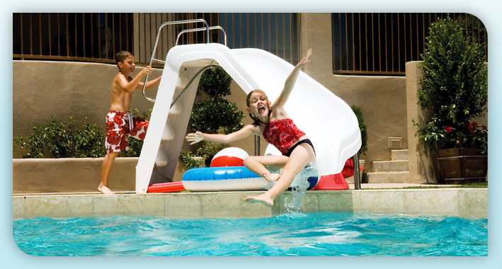 Curved Pool Slide