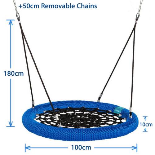Heavy Duty 100cm Blue Rope Nest Swing