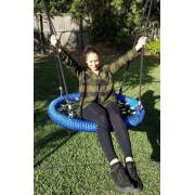 Heavy Duty Commercial 100cm Blue Rope Nest Swing