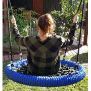 Heavy Duty Commercial 100cm Blue Rope Nest Swing