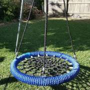 Heavy Duty Commercial 100cm Blue Rope Nest Swing