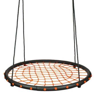 100cm Orange Round Spider Web Nest Swing
