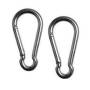 12cm Steel Carabiners: Pair