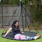 150cm Black Mat Nest Swing