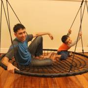 150cm Black Rope Nest Swing