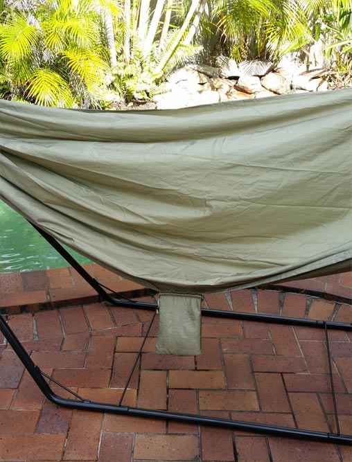 Medium Gray Green Parachute Hammock Heavenly Hammocks