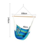 Blue Canvas Hammock Chair with Pillows