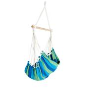 Blue Canvas Hammock Chair with Pillows