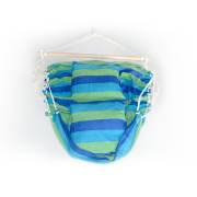 Blue Canvas Hammock Chair with Pillows