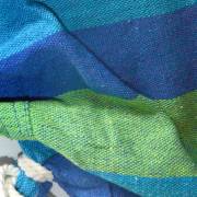 Blue Canvas Hammock Chair with Pillows