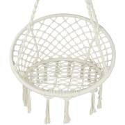 Round Macrame Hammock Chair Beige