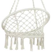 Round Macrame Hammock Chair Beige