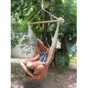 Red Multi Colour Canvas Hammock Chair with Pillows