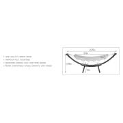 Free Standing Hammock: Large Beige Canvas Hammock with Dark Wood Stand