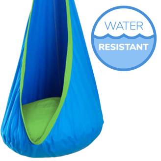 Blue and Green Waterproof Outdoor Sensory Swing Pod Chair