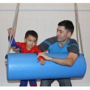 Padded Sensory Swing Stand with Bolster Swing and Flexion Disc