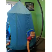 Blue Hangout Hanging Nest with Stand