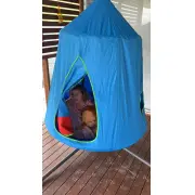 Blue Hangout Hanging Nest with Stand