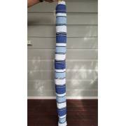 Large Blue and White Canvas Hammock with Spreader Bar