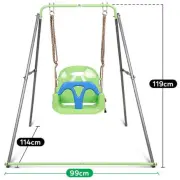 Swing set dimensions: 99cm wide, 114cm deep, 119cm tall