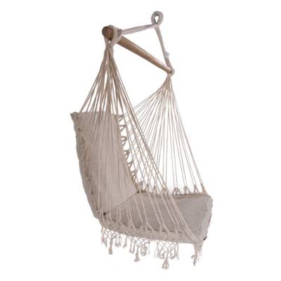 Brazilian Woven Cotton Padded Hammock Chair with Tassels