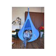 Two children in a taupe Cacoon single at home