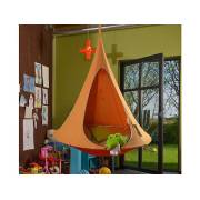 Orange Cacoon single hanging in a playroom