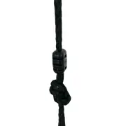 Height adjuster and knot on the swing rope