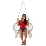 Circle Macrame Hammock Chair - Beige