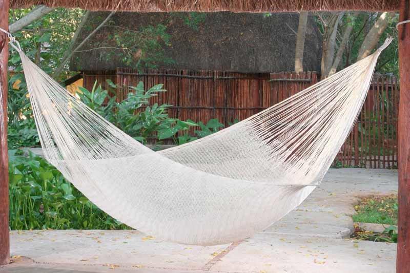 Queen Size Cream Cotton Mexican Hammock