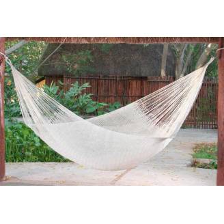 Queen Size Cream Cotton Mexican Hammock