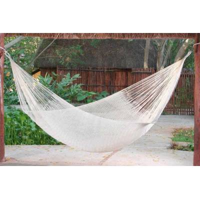 Queen Size Cream Cotton Mexican Hammock