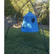 Blue Hangout Hanging Nest with Curved Tripod Stand