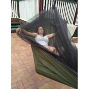 Dark Green Mosquito Net Hammock with Model