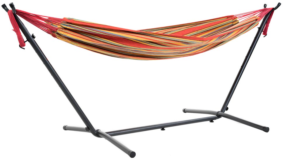 Free Standing Hammock - Multi-Colour Orange Folded