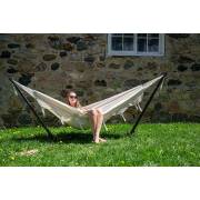 Free Standing Hammock: Large Beige with Tassels