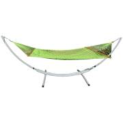 XL Free Standing Hammock: Green Rope Hammock and Arc Stand