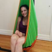 Green and Orange Waterproof Outdoor Sensory Swing Pod Chair