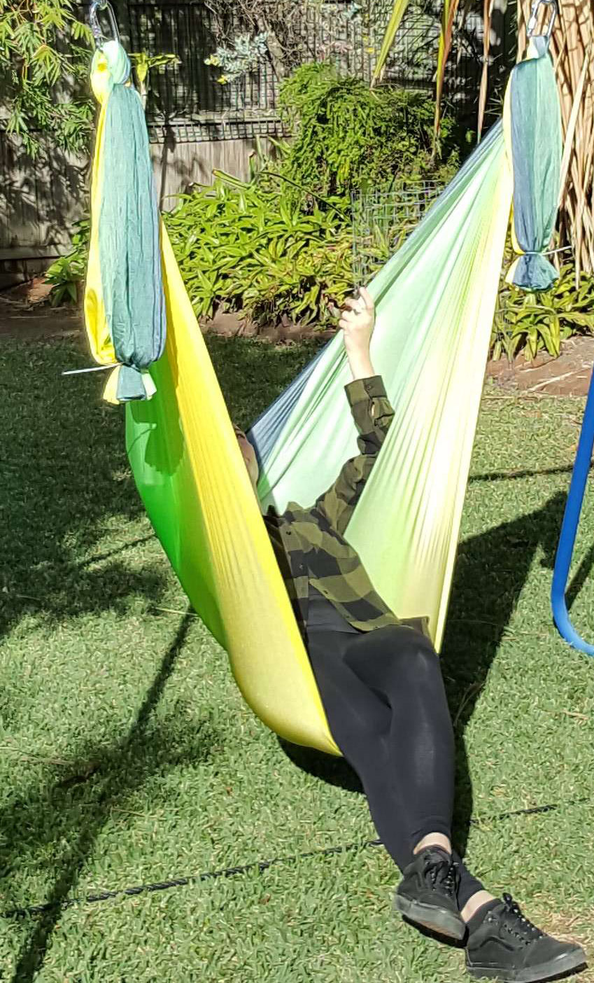 Large Tritone Silky Nylon Wrap Swing (Yellow Green) (450x250cm)