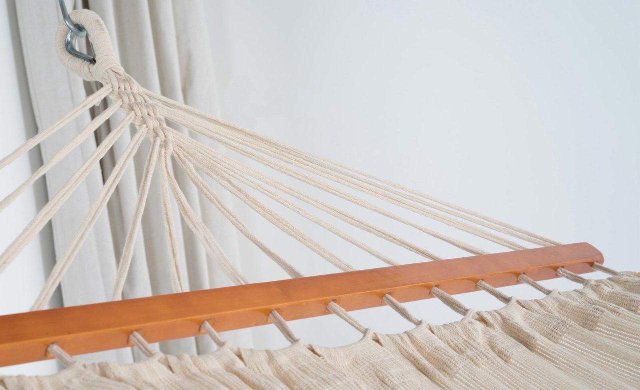 Large Beige Canvas Hammock Spreader Bar