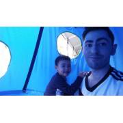 Blue Hangout Hanging Nest with Tripod Stand