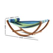 Kids Blue Wooden Rocking Free Standing Hammock