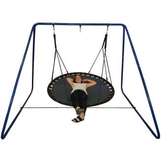 150cm Black Mat Nest Swing with Swing Set Stand