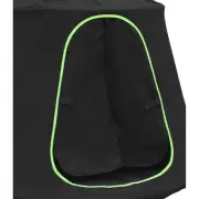 Doorway flaps of the cocoon with their fabric fasteners