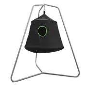 Back of the kids cocoon on its A-frame, showing the round window