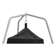 Clip and strap joining the cocoon to the top of the steel frame