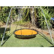 150cm Orange Mat Nest Swing with Swing Set Stand (Galvanised)